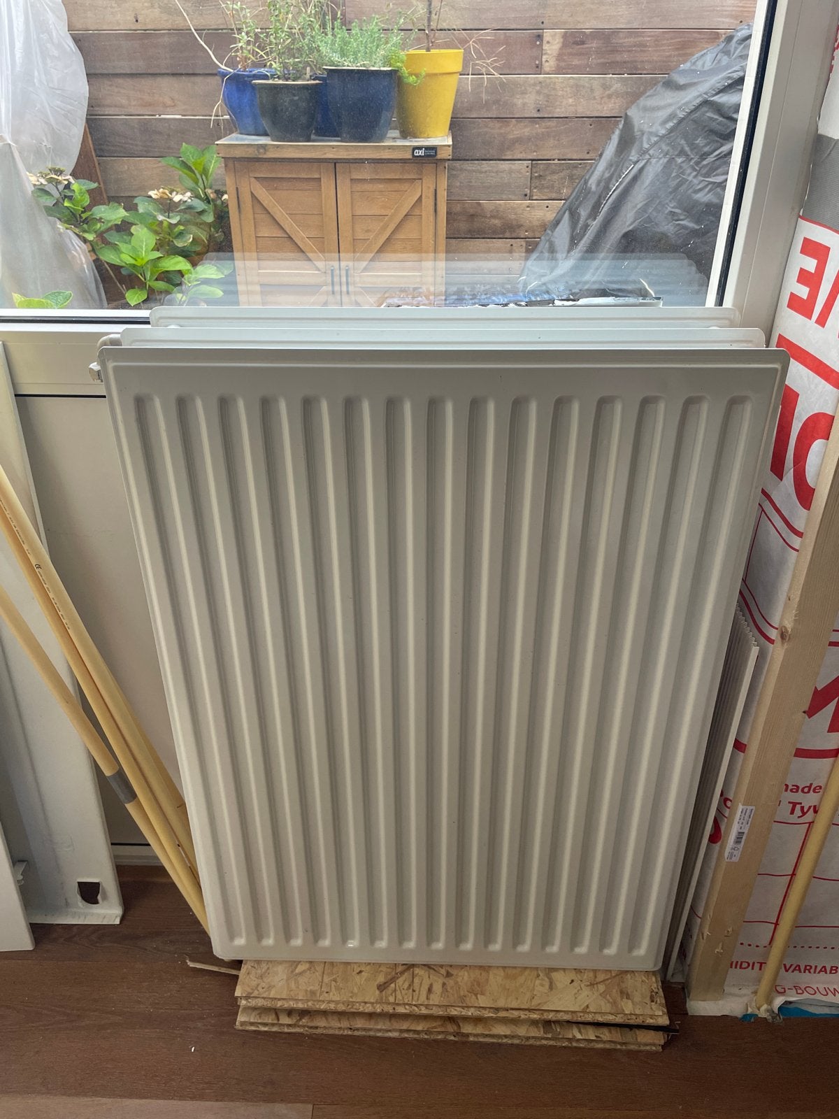 Brugman radiator 90x64 cm incl. ophangbeugels, Ophalen, Gebruikt, Radiator, 60 tot 150 cm