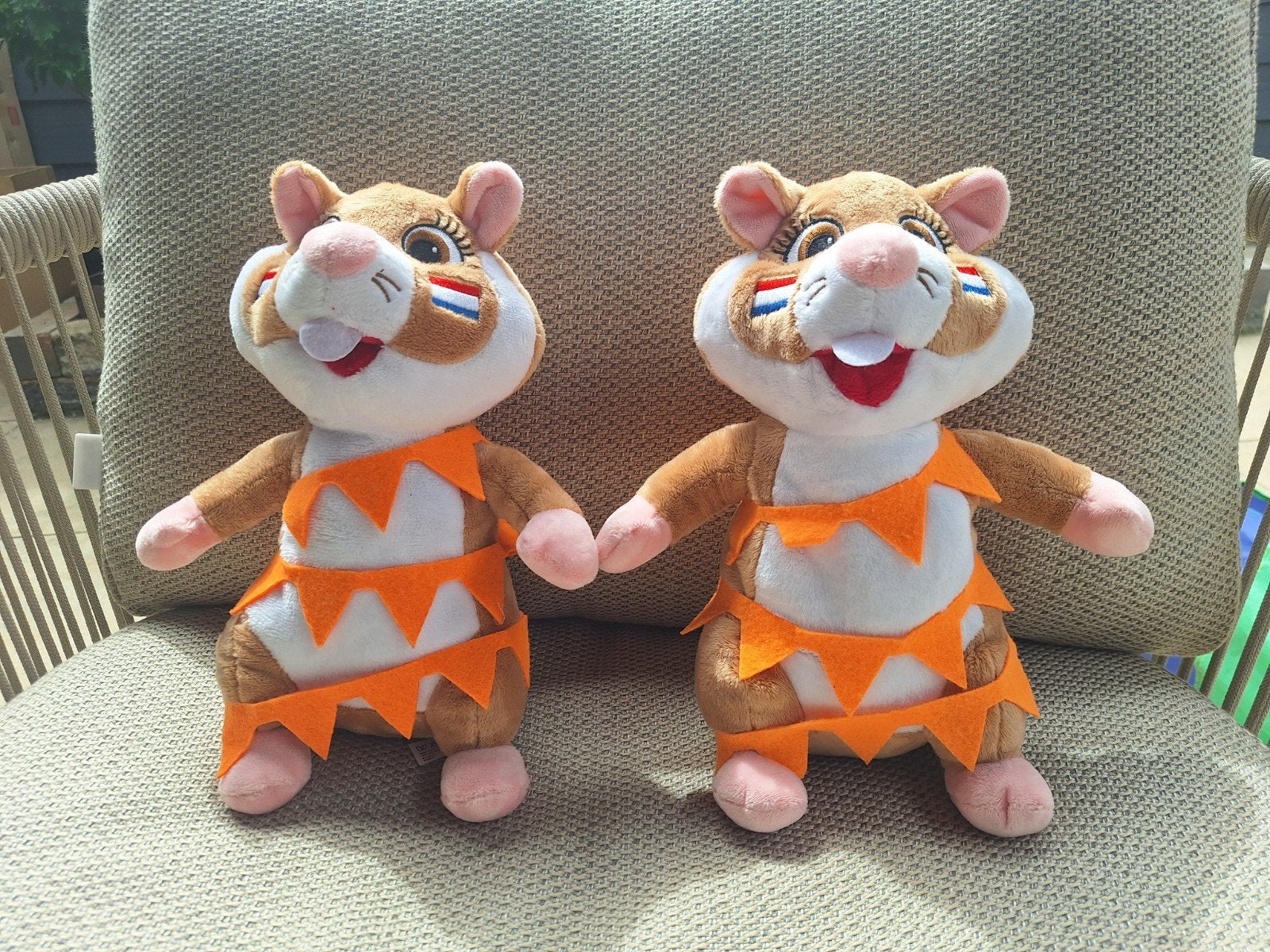 Hamster knuffel WK EK , per stuk €7,00, Kinderen en Baby's, Speelgoed | Knuffels en Pluche, Overige merken, Overige karakters