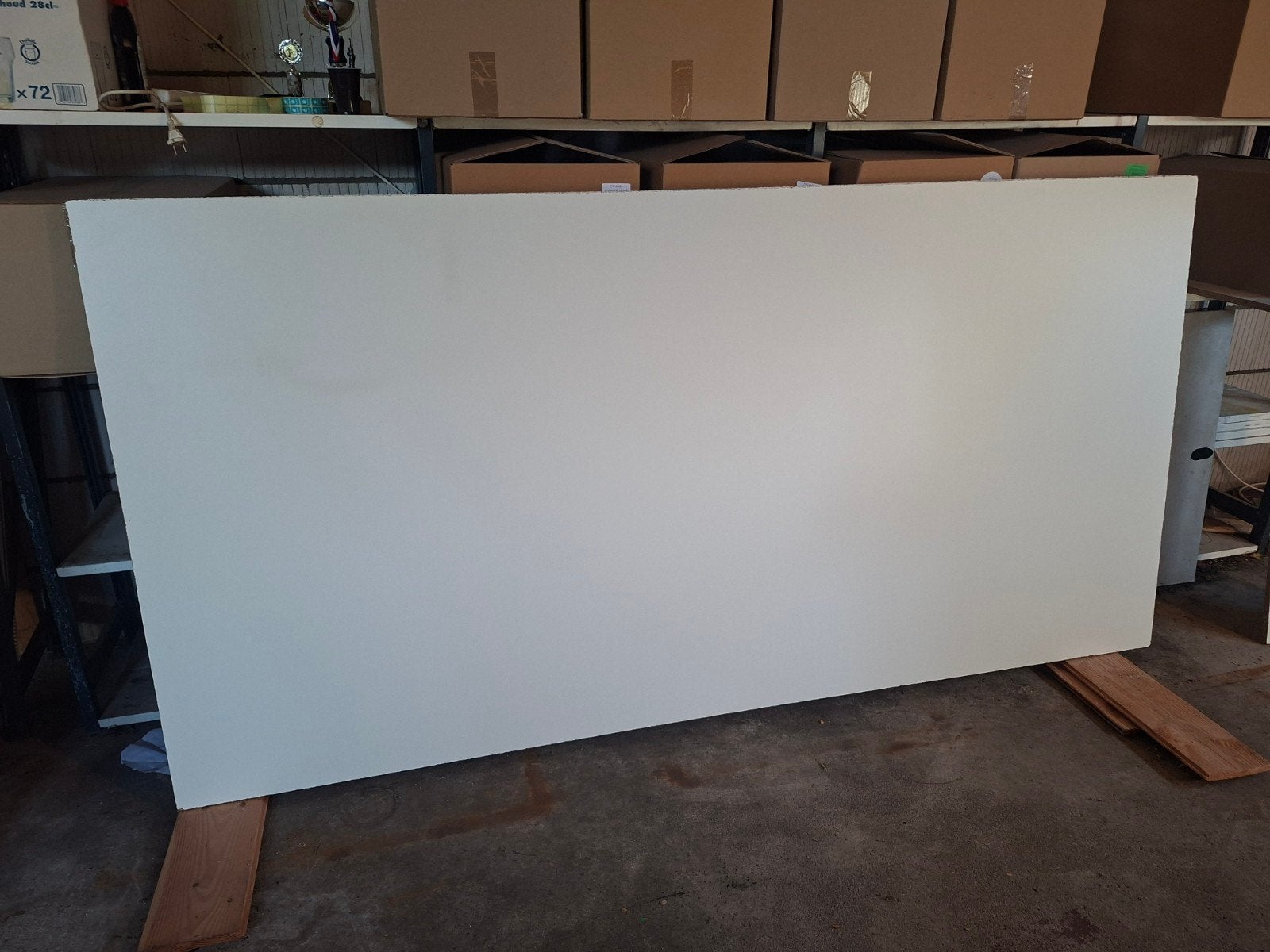 3 stuks : Wit gemelamineerde meubelpaneel 250x125x1.8cm, Doe-het-zelf en Verbouw, Platen en Panelen, Ophalen, Nieuw