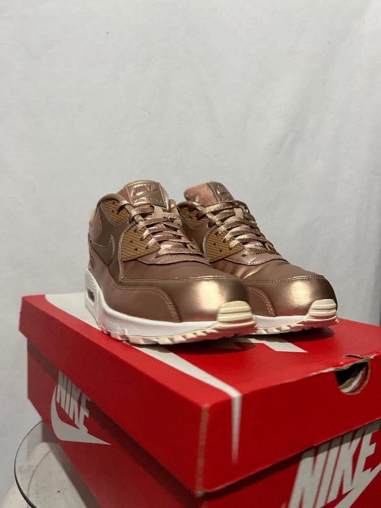 BIJNA NIEUW Maat 43  Nike Air Max 90 Premium Metallic Bronze, Overige kleuren, Verzenden, Nike, Nike