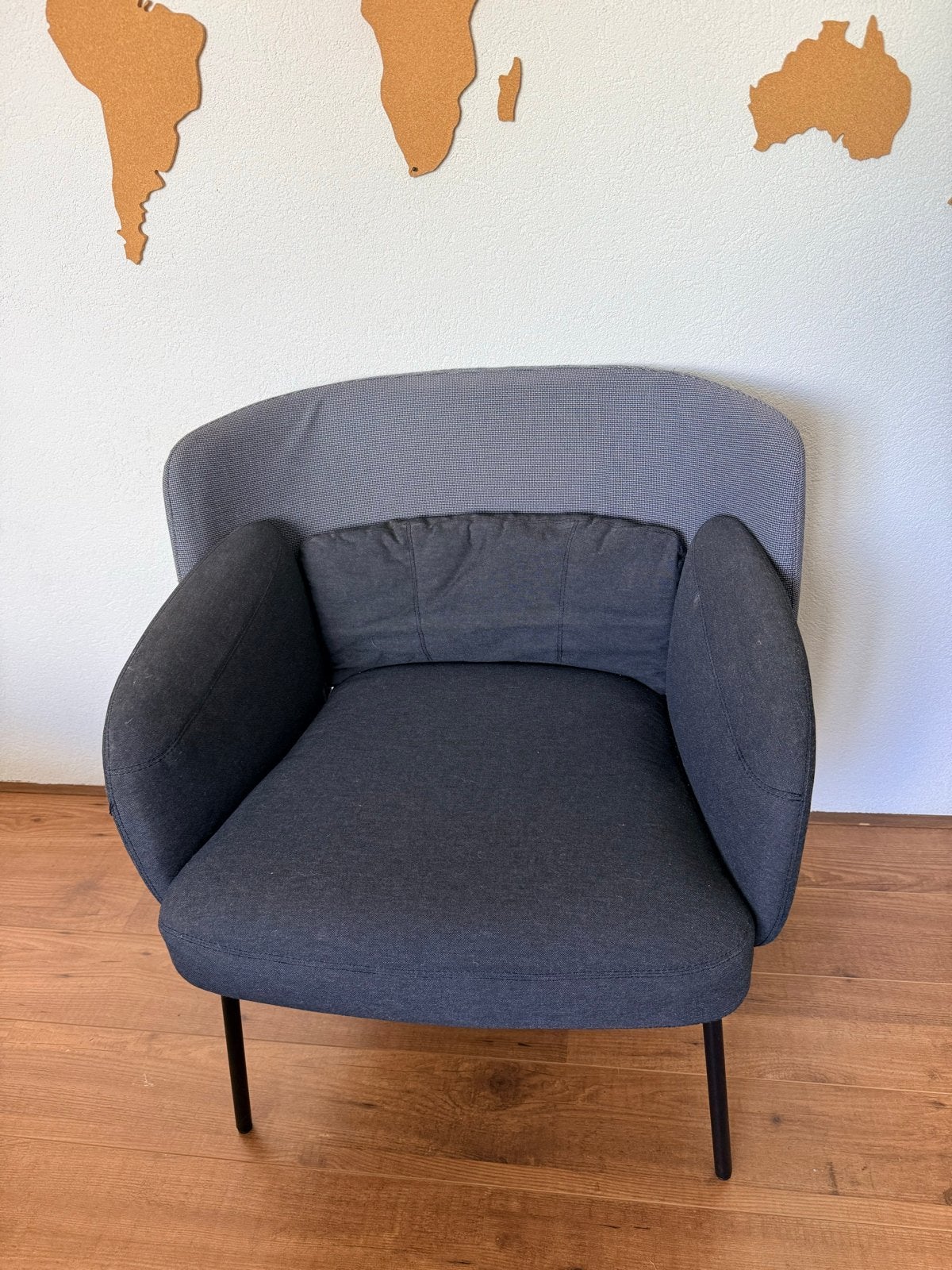 Comfortabele grijze fauteuil - ikea bingsta, Ophalen, Zo goed als nieuw, Stof, 75 tot 100 cm
