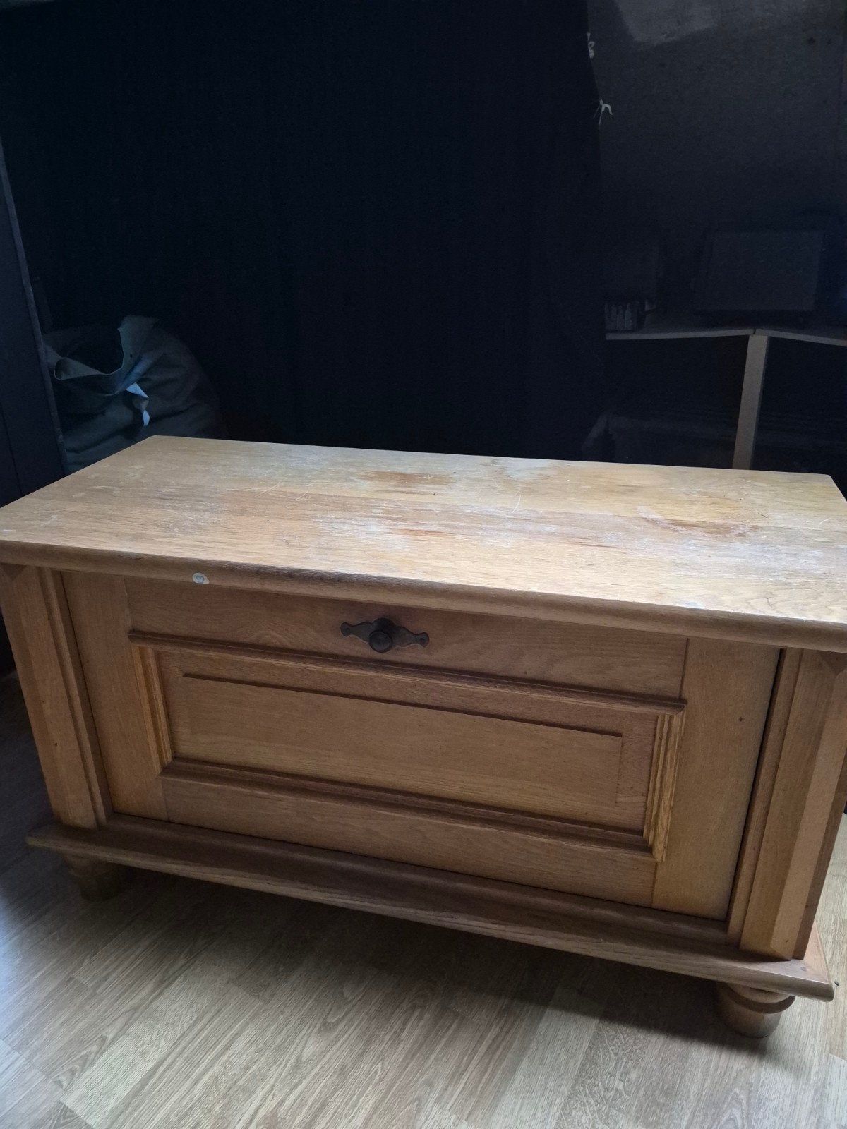 Eiken TV Kast van Poppels Meubelhuis - Goede Kwaliteit, Ophalen, Gebruikt, 100 tot 150 cm, Eikenhout