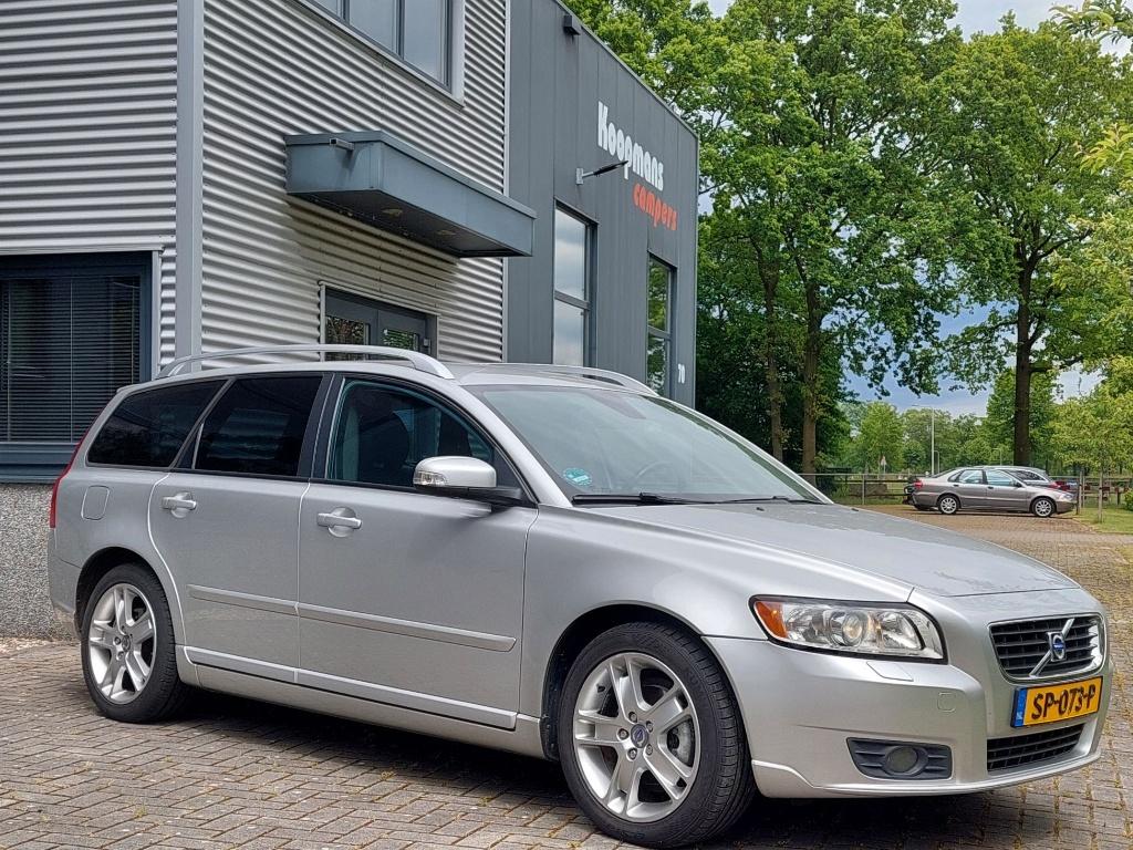 Volvo V50 Summum 1.8 Flexifuel 2008 zilver, Auto's, Volvo, Voorwielaandrijving, 1272 kg, 125 pk, 4 cilinders