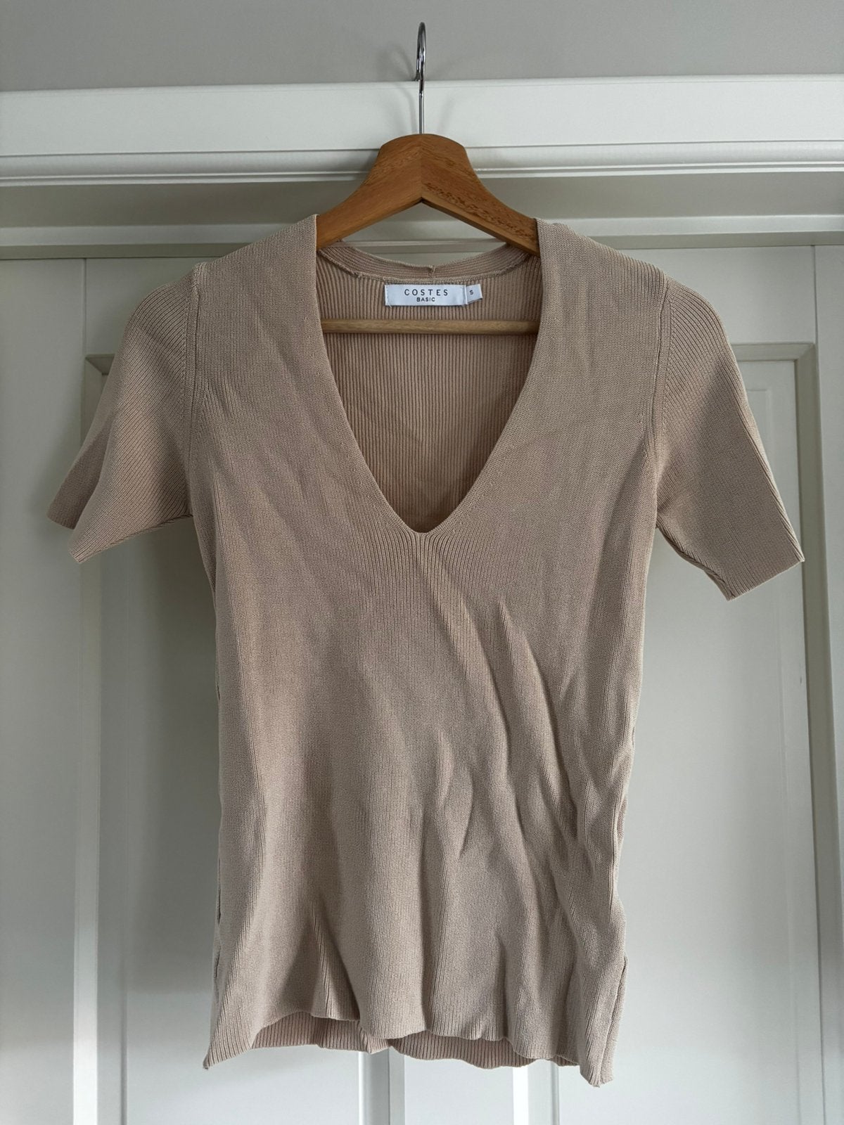 > Mooie top, Costes!, Beige, Ophalen of Verzenden, Zo goed als nieuw, Korte mouw