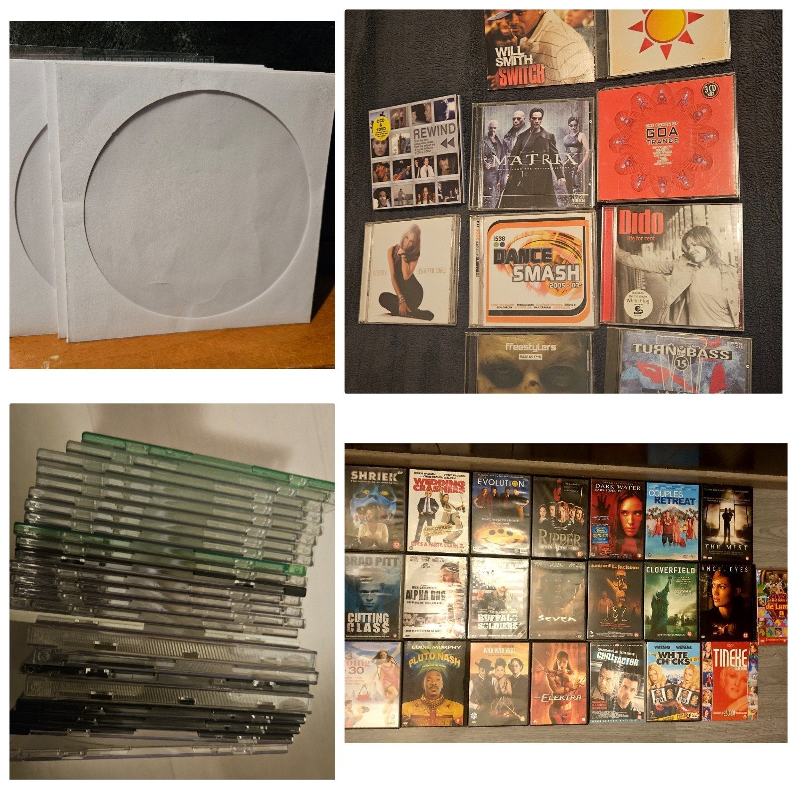 Diverse CD's, DVD's en lege hoezen, Ophalen, Gebruikt, Overige typen, Inclusief doosje