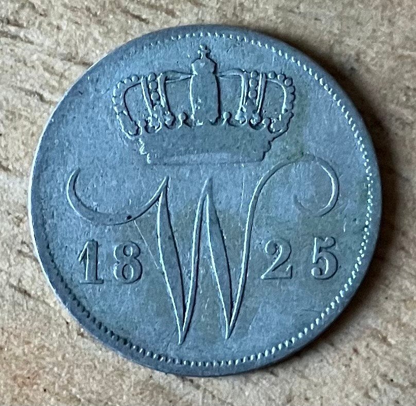 10 cent 1825 Brussel Willem I, Postzegels en Munten, Munten | Nederland, Ophalen, Zilver, 10 cent, Koning Willem I