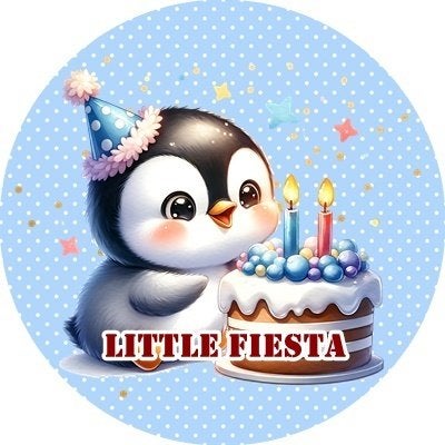 lf184 ouwel pinguin 12x6cm eetbare cupcake rondjes vers, Ophalen of Verzenden, Nieuw, Cupcakes, Versiering