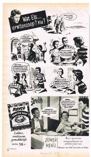 Reclamestripjes uit Tijdschrift 1955 - ROYCO, Ophalen of Verzenden, 1940 tot 1960, Knipsel(s)