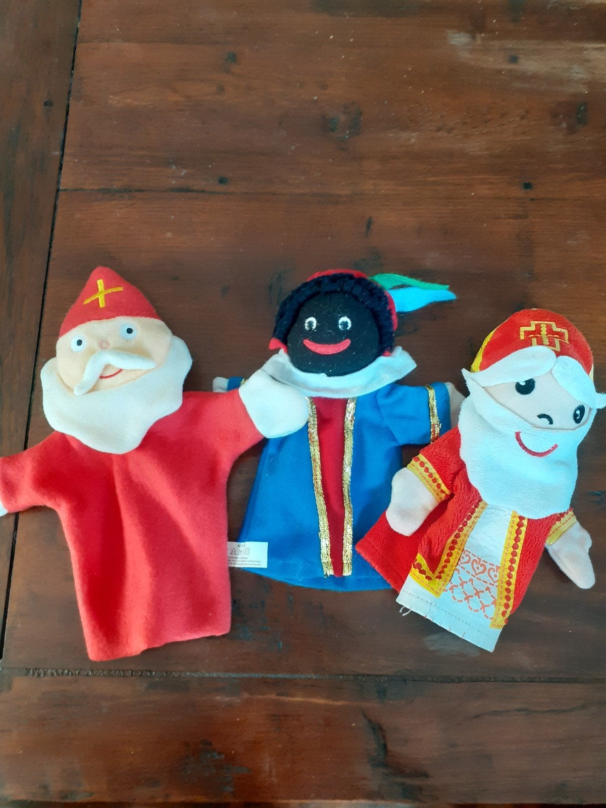 Sinten en Piet handpoppen poppenkastpoppen, Diversen, Sinterklaas, Ophalen of Verzenden