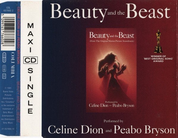 Celine Dion* And Peabo Bryson – Beauty And The Beast, Cd's en Dvd's, Cd Singles, Filmmuziek en Soundtracks, Maxi-single, Ophalen of Verzenden