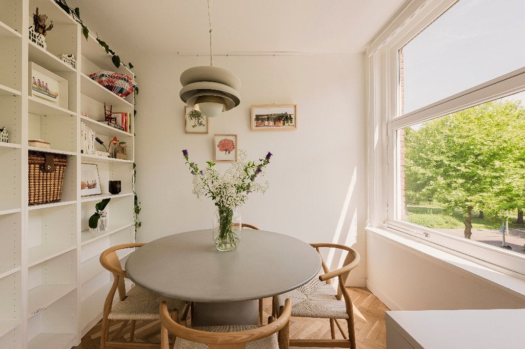 Designer Sklum Round Dining Table - Cement Look (120 cm), Ophalen, Gebruikt, Rond, Vier personen