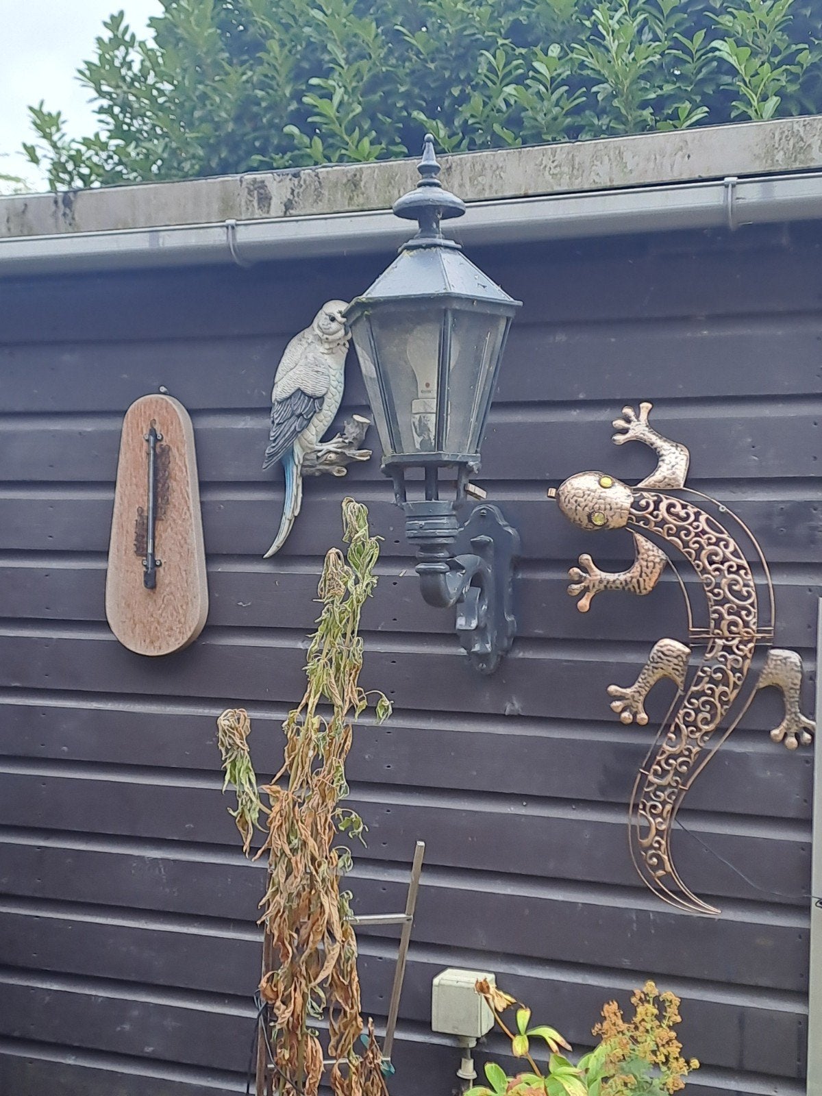 3 Mooie Gietijzeren Buiten Hang Wandlampen, Ophalen, Overige materialen, Gebruikt, Wandlamp