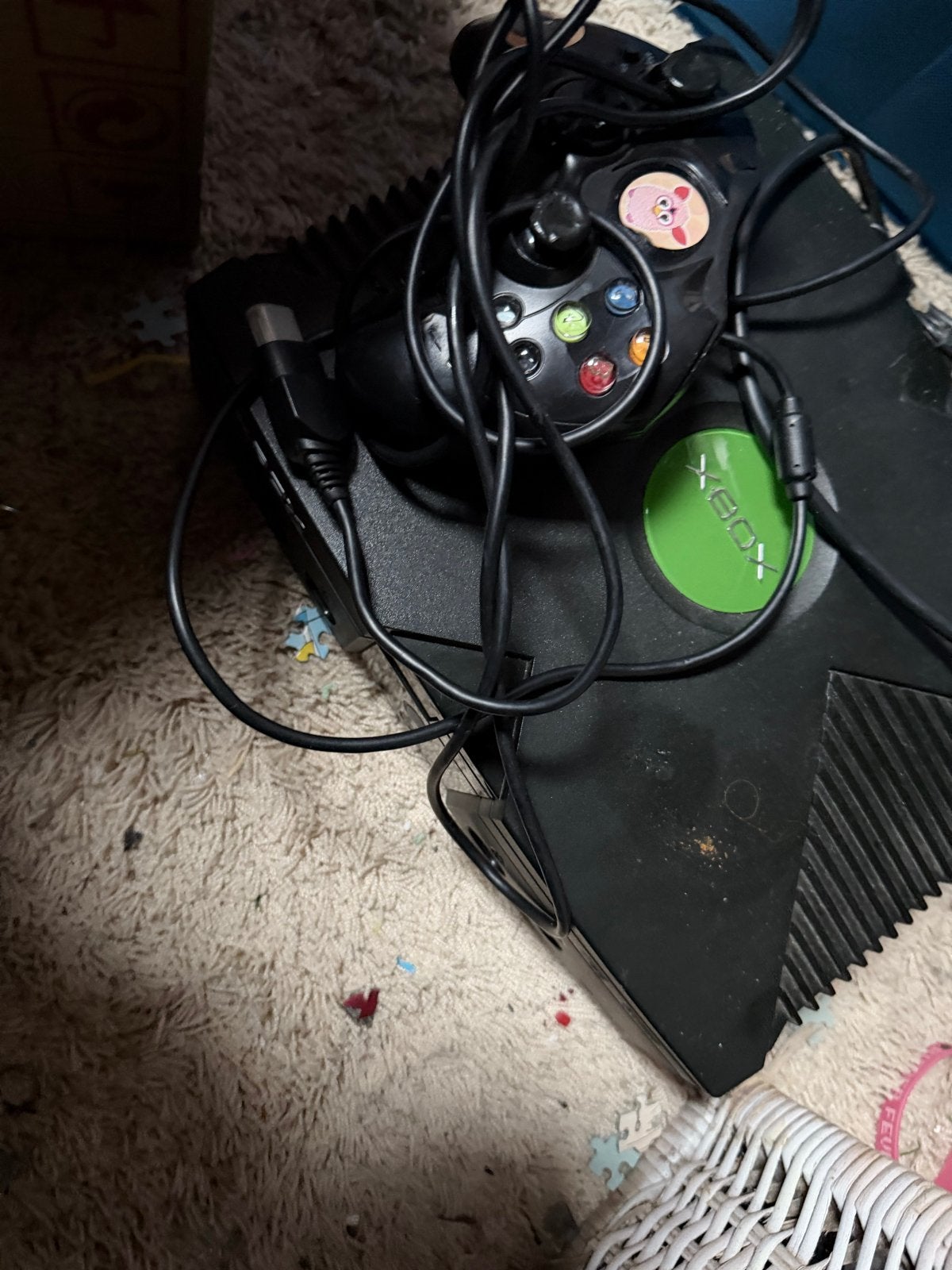 Xbox Classic - Met controller  tv kabel (Zonder stroomkabel), Spelcomputers en Games, Ophalen, Gebruikt, Met 1 controller