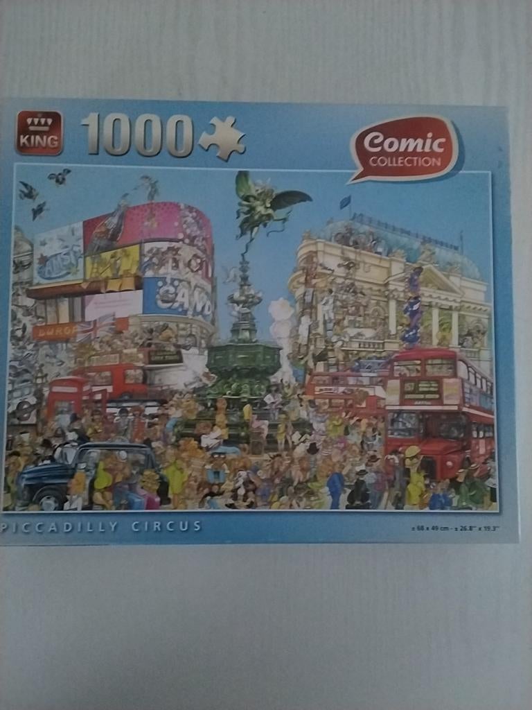 Puzzel Comic Piccadilly circus, Hobby en Vrije tijd, Denksport en Puzzels, Ophalen of Verzenden, 500 t/m 1500 stukjes, Gebruikt