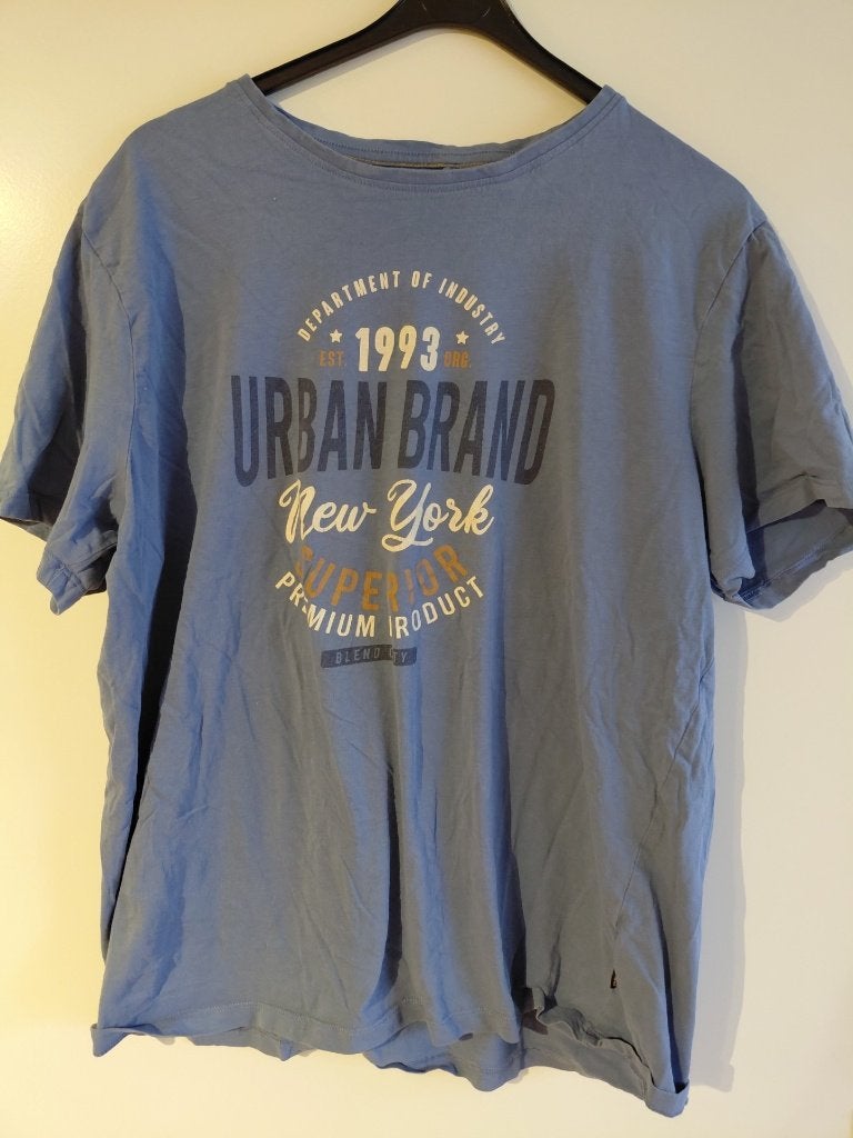 T-shirt heren 3xl blauw Urban Brand, Kleding | Heren, Ophalen of Verzenden, Zo goed als nieuw, Overige kleuren