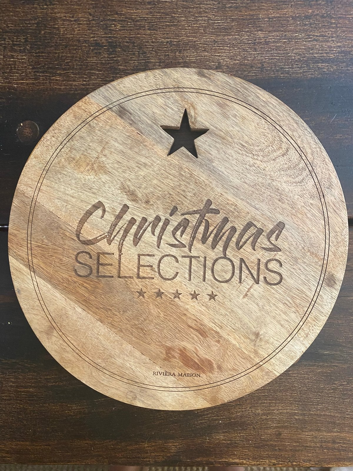 Riviera Maison Serveerplank/Snijplank - Christmas Selections, Ophalen, Gebruikt, Hout, Snij-/serveerplank