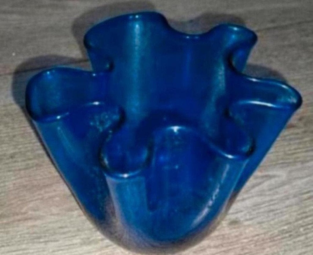 🕯️blauwe glazen theelichthouder🕯️, Ophalen of Verzenden