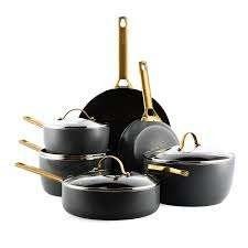 Pannenset Greenpan Padova Black 10 delig PFAS vrij, Verzenden, Pannenset, Met handvatten, GreenPan