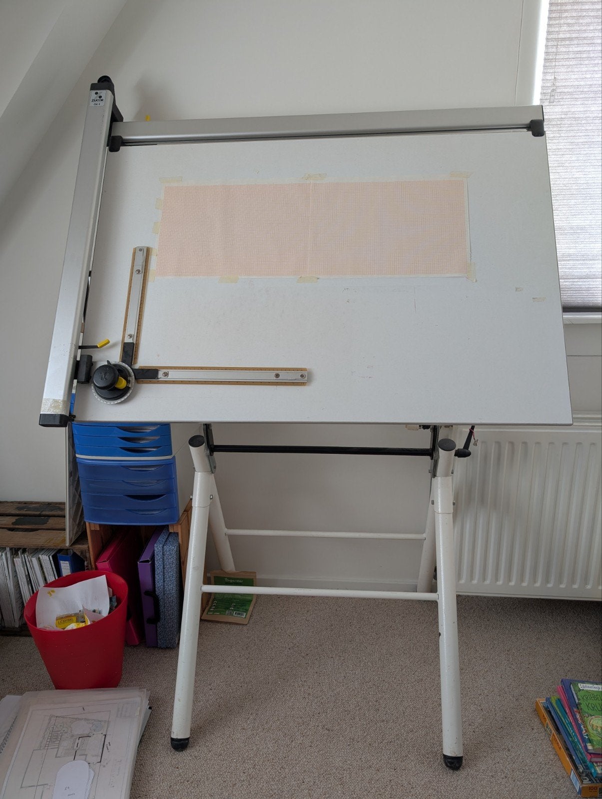 Technische tekentafel tekenbord, Doe-het-zelf en Verbouw, Tekentafels, Gebruikt, Minder dan 130 cm, Ophalen
