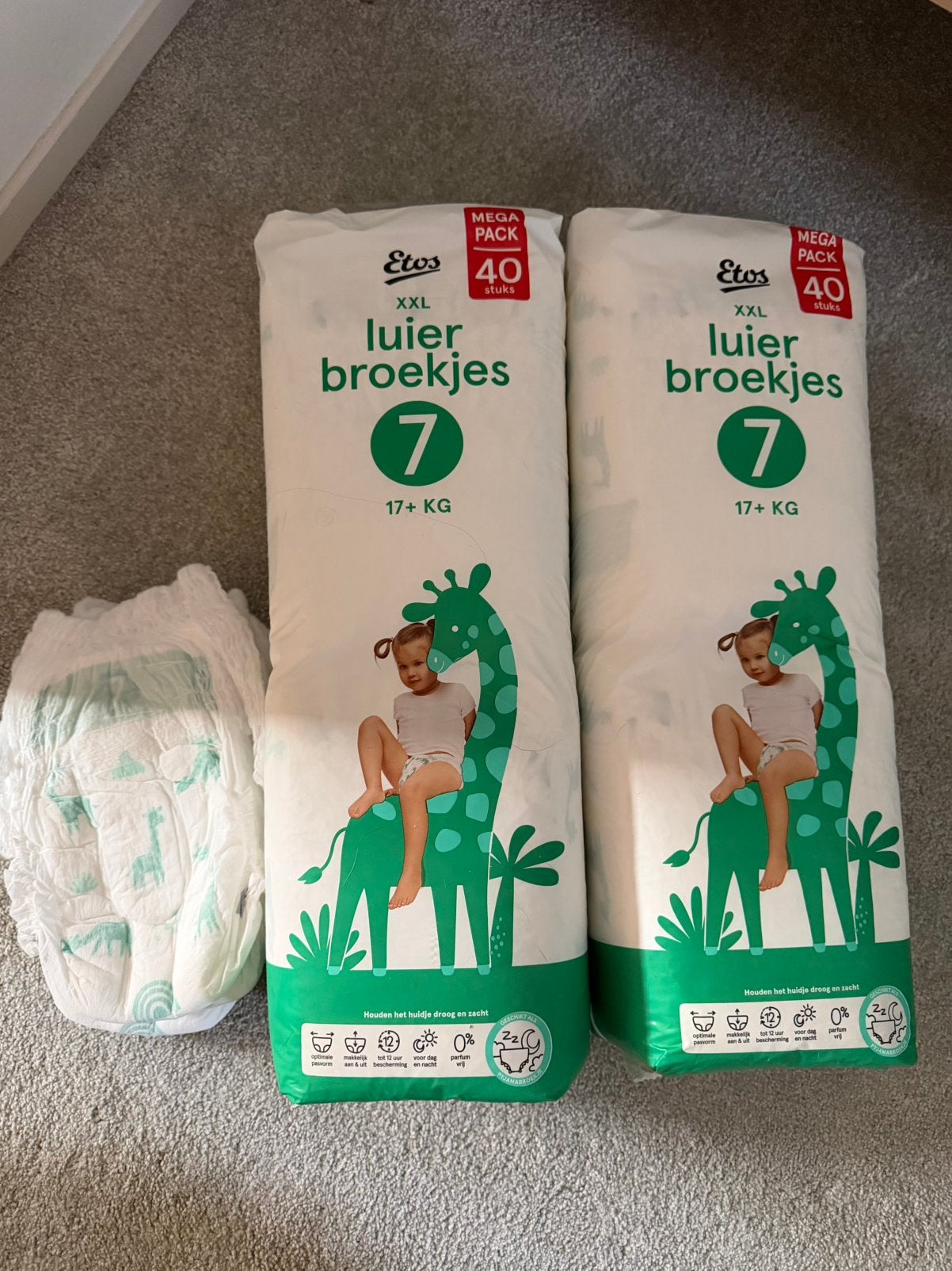 Etos luierbroekjes maat 7, 90 stuks (17+ kg), Ophalen, Nieuw