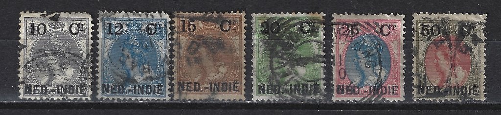 Nr. 31 - 36 geb Hulpuitgifte 1900 Nederlands Indie voor 10%, Ophalen of Verzenden, Gestempeld, Nederlands-Indië