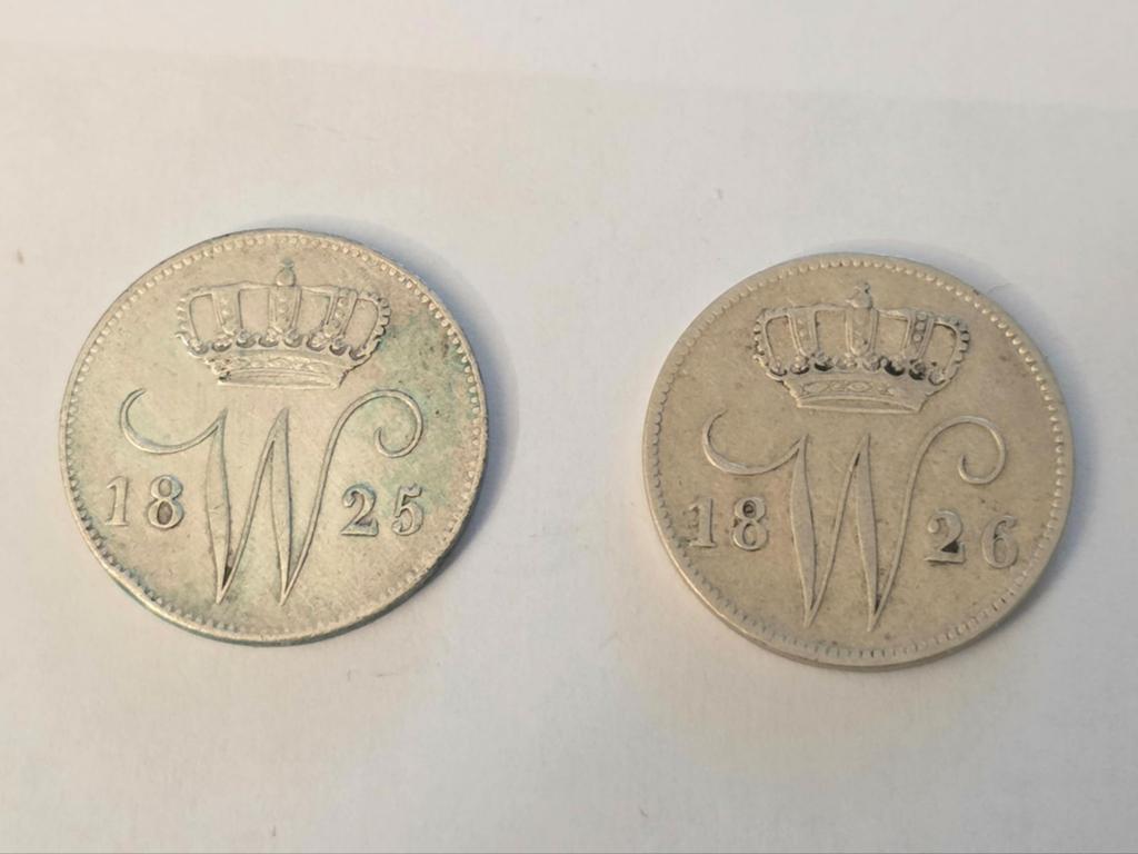 Zilver 25 cent 1825 / 1826 Utrecht, Postzegels en Munten, Munten | Nederland, Verzenden, Zilver