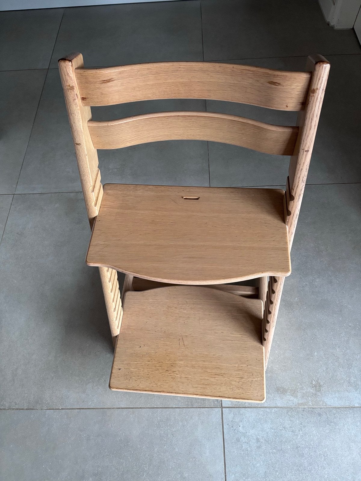 Stokke Tripp Trapp Stoel - Licht Eiken, Ophalen, Gebruikt, Meegroeistoel, Aanschuifbaar