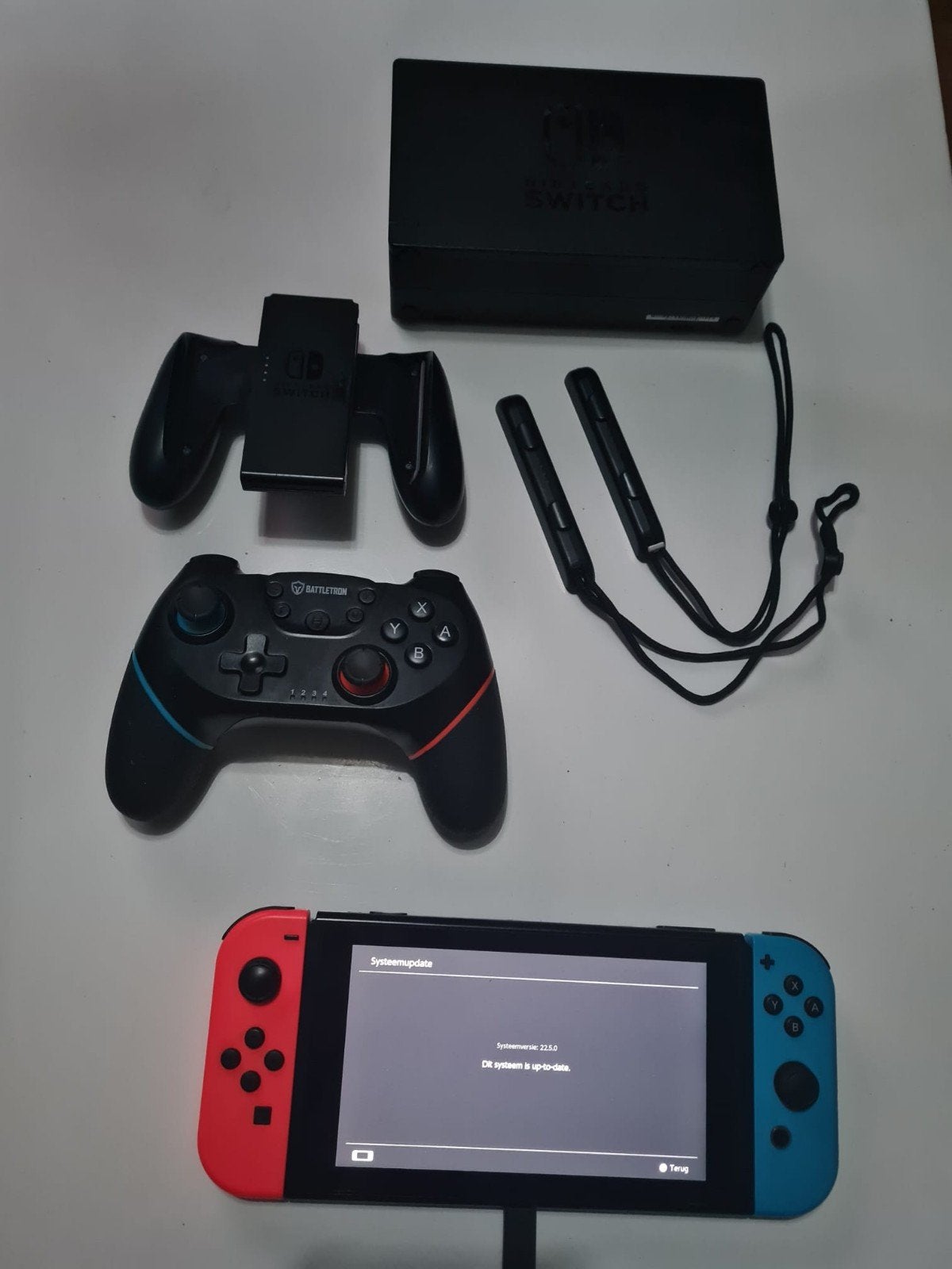 Nintendo Switch V2, Ophalen of Verzenden, Gebruikt, Met 2 controllers, Switch 2019 Upgrade
