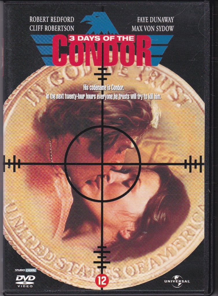 3 days of the condor ֎ Robert Redford, Faye Dunaway, 1960 tot 1980, Ophalen of Verzenden, Zo goed als nieuw, Vanaf 12 jaar