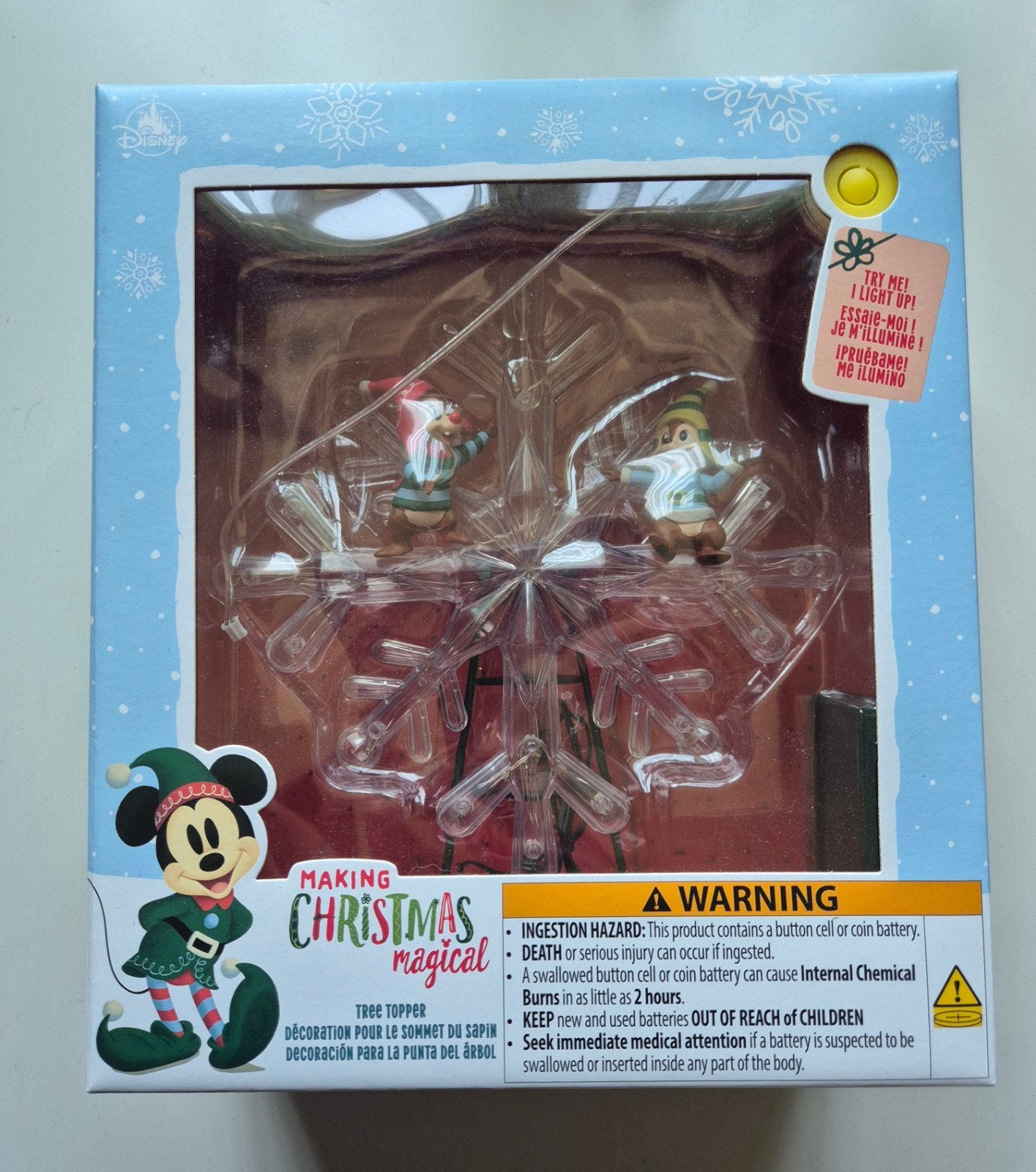 Disney kerst piek Knabbel en Babbel., Ophalen of Verzenden, Overige figuren, Nieuw, Beeldje of Figuurtje