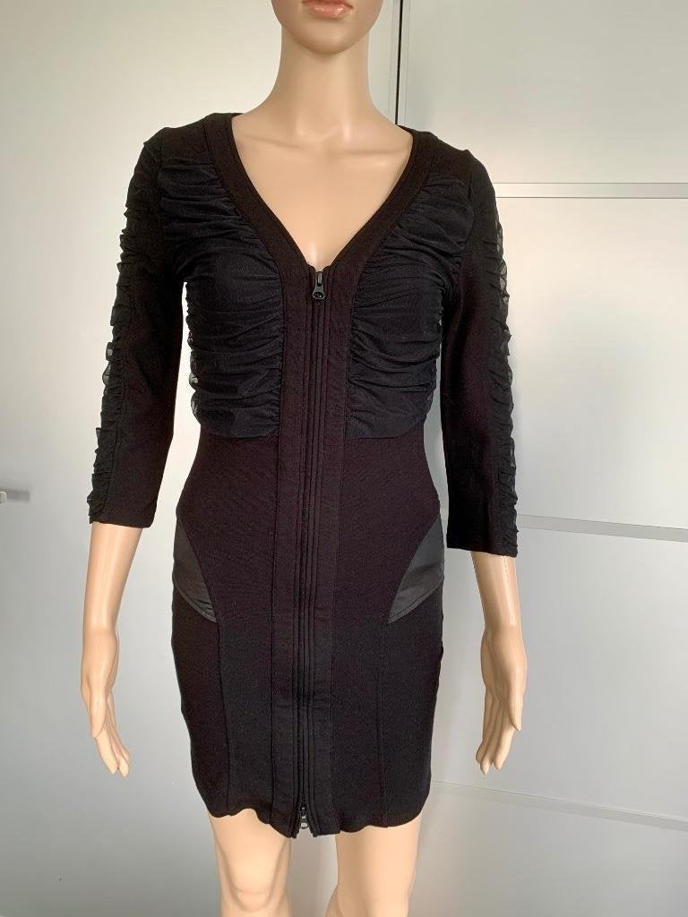 E120 SuperTrash: maat XS=34 jurk feestjurk  zwart jurkje, Supertrash, Zwart, Ophalen of Verzenden, Zo goed als nieuw