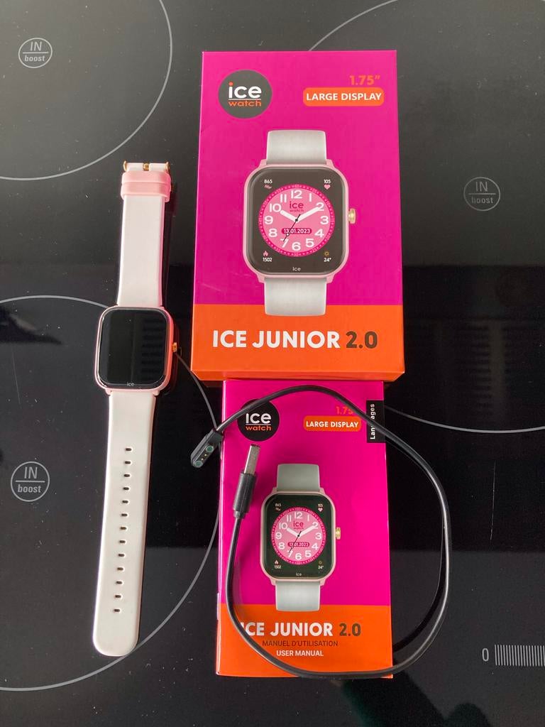 Ice Watch Junior 2.0 Smartwatch - Roze/Wit, Ophalen of Verzenden, Zo goed als nieuw, Stappen, Android