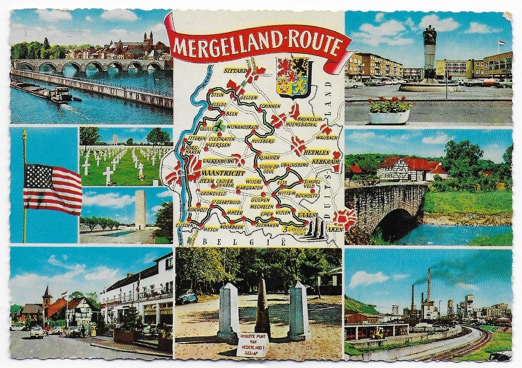 Mergelland Route Limburg Gelopen Ansichtkaart ( B5972 ), Ophalen of Verzenden, 1980 tot heden, Gelopen, Limburg
