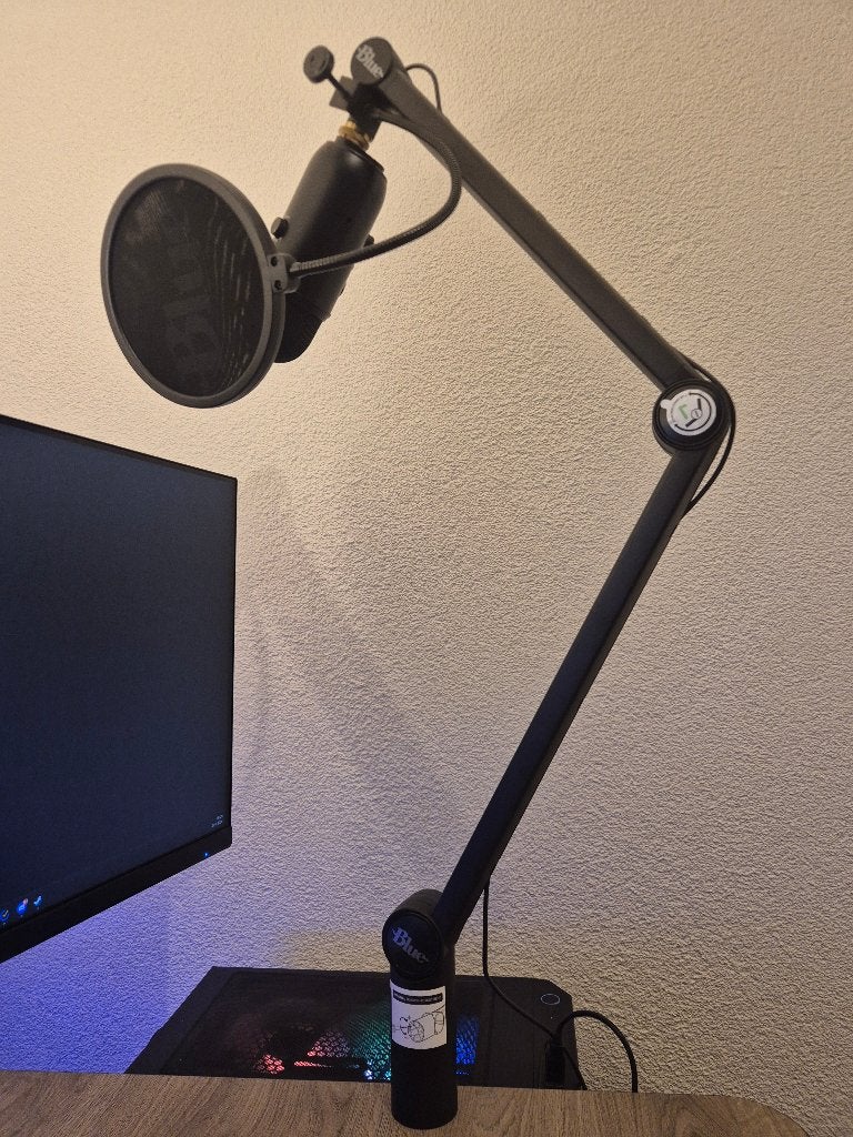 Logitech Blue Yeti Game/Stream Kit + Blue Studiomicrofoonarm, Ophalen, Zo goed als nieuw, Studiomicrofoon