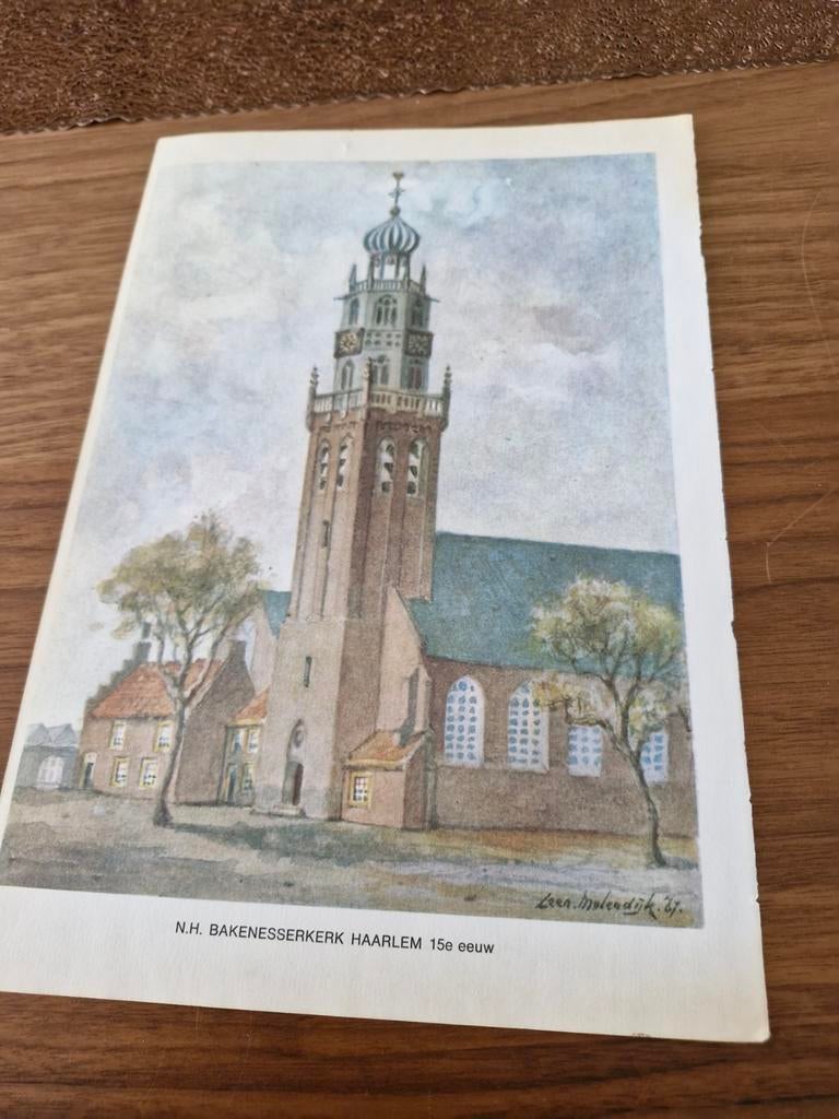 2 Prenten kerken Haarlem en Den Haag, Ophalen of Verzenden, Noord-Holland