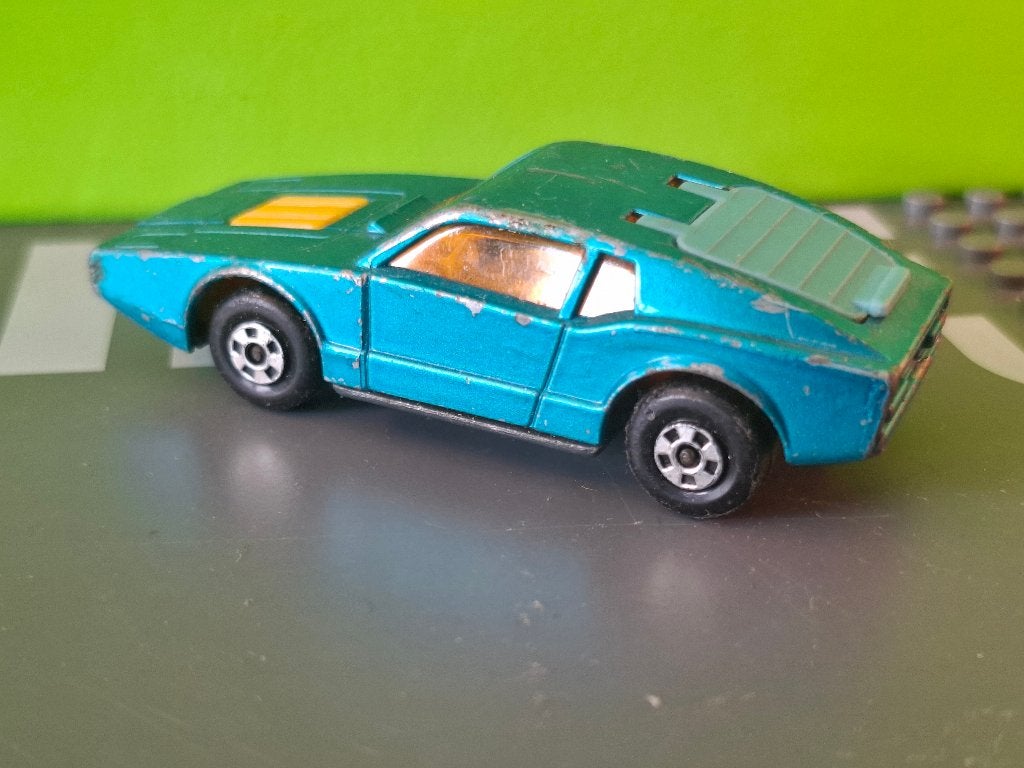 Matchbox 65 - Saab Sonett III [blauw] 1/55, Ophalen of Verzenden, Gebruikt, Auto