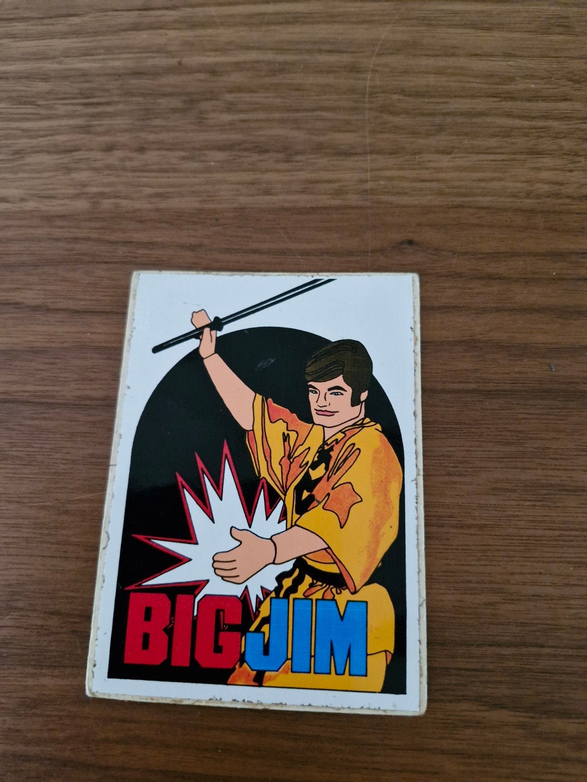8941 Vintage Big Jim Sticker - Mattel Jaren '70, Verzamelen, Ophalen of Verzenden, Gebruikt, Strip of Tekenfilm