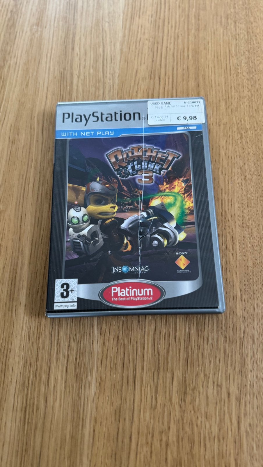 Ratchet & Clank 3 Ps2 IN GOEDE STAAT, Avontuur en Actie, 1 speler, Ophalen of Verzenden, Zo goed als nieuw