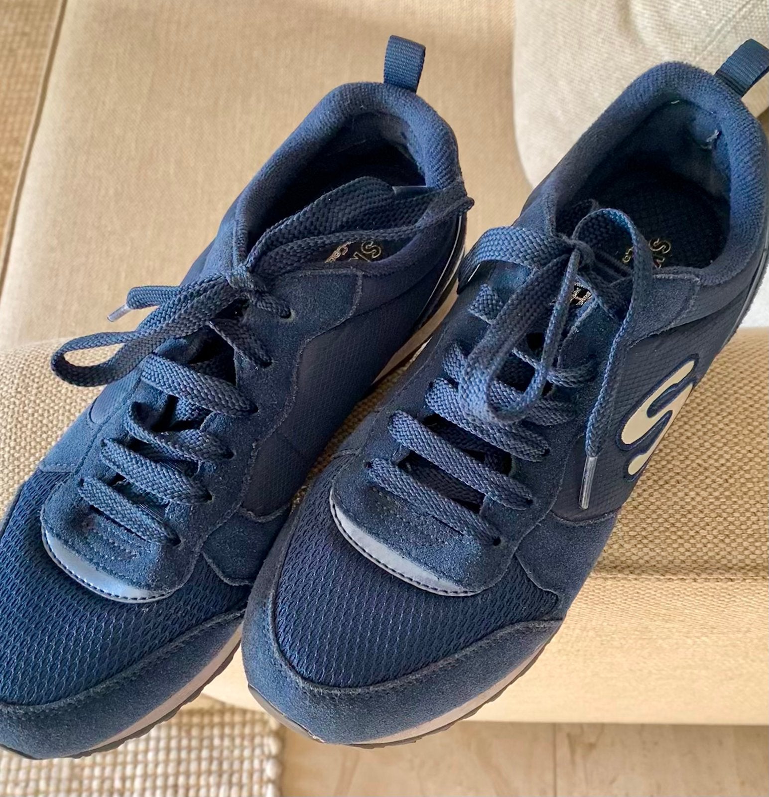 Sketchers donkerblauw maat 39, Blauw, Ophalen of Verzenden, Sneakers of Gympen, Gedragen