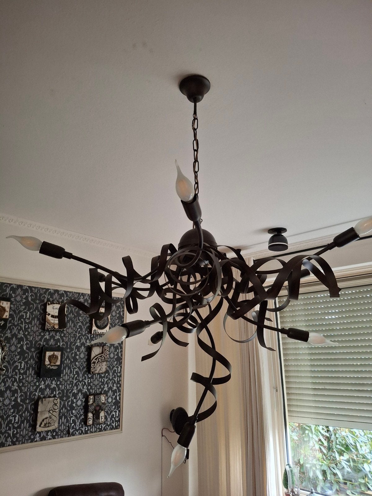 Unieke Design Hanglamp - Metaal met Krullen, Ophalen, Modern, Artistiek, Industrieel, Gebruikt, E14 (klein)