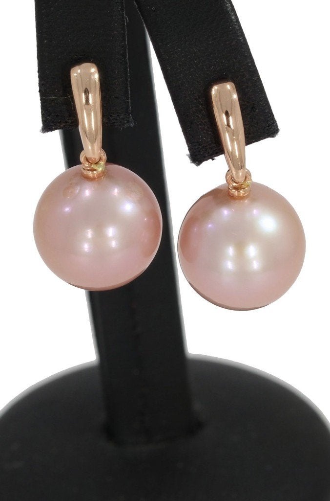 Fraaie parel 14k gouden dames oorbellen luxe rose set