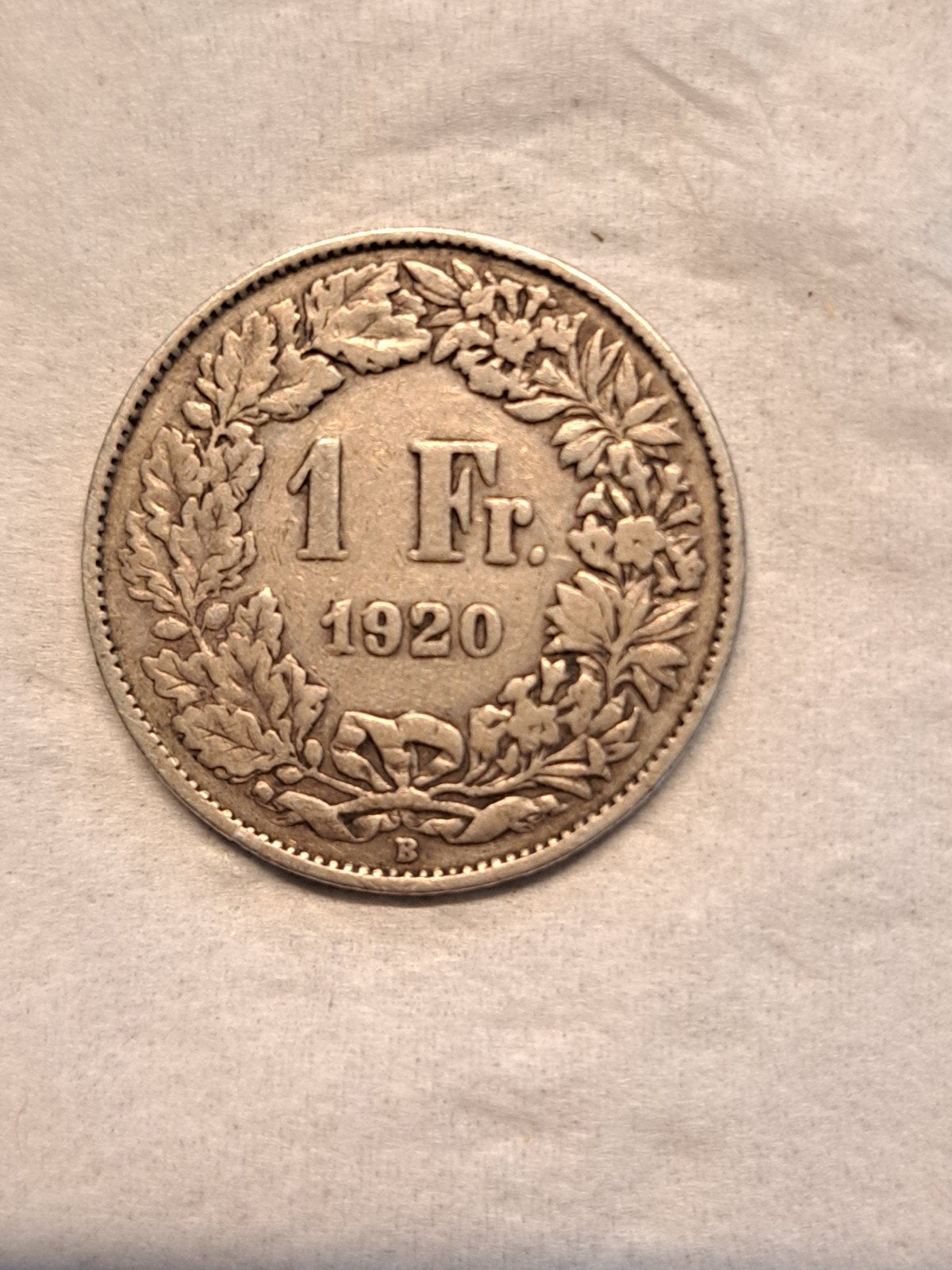 Zilver. Zwitserse. 1. Frank., Ophalen, Frankrijk, Overige waardes, Zilver