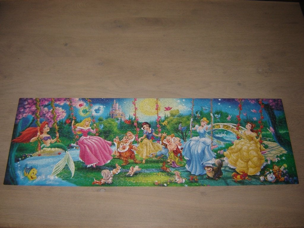 Puzzel Panorama Disney SWINGING PRINCESS 1000 st., Ophalen of Verzenden, 500 t/m 1500 stukjes, Zo goed als nieuw, Legpuzzel