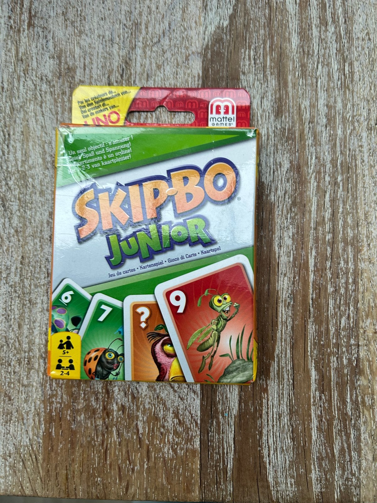 Skip-Bo Junior Kaartspel van Mattel Games, Hobby en Vrije tijd, Drie of vier spelers, Ophalen of Verzenden, Nieuw
