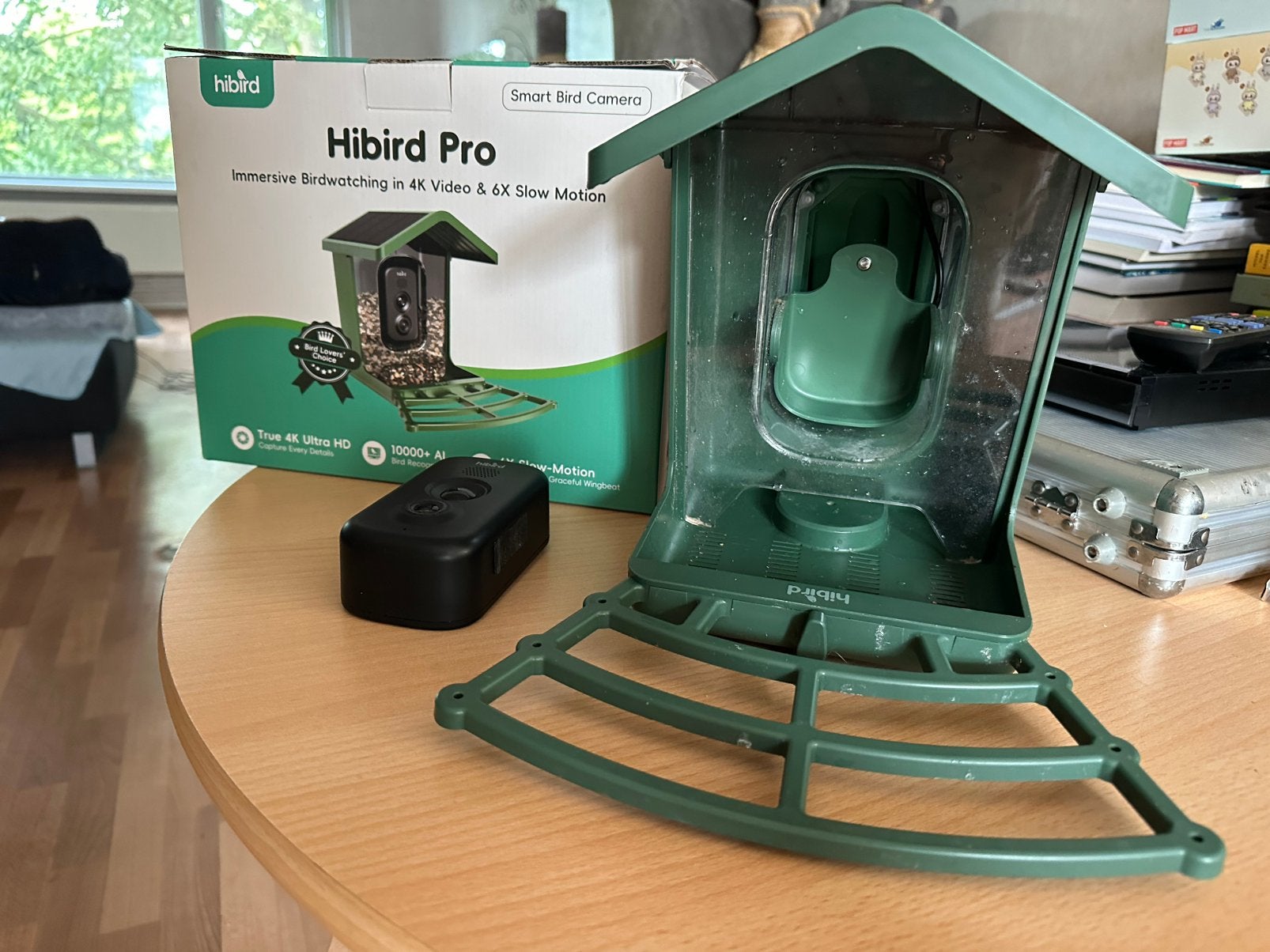 Hibird Pro Smart vogelvoederhuisje met camera en zonnepaneel, Ophalen, Zo goed als nieuw