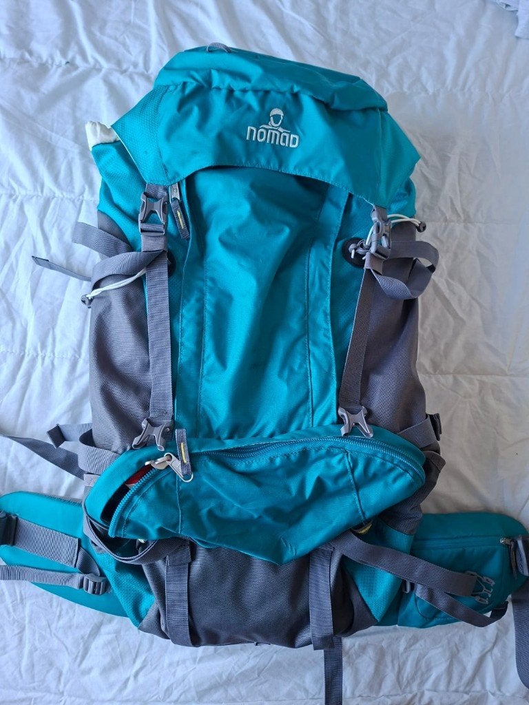 Backpack Nomad 55-65 liter, Ophalen of Verzenden, Zo goed als nieuw, 60 tot 80 cm, 55 tot 75 cm