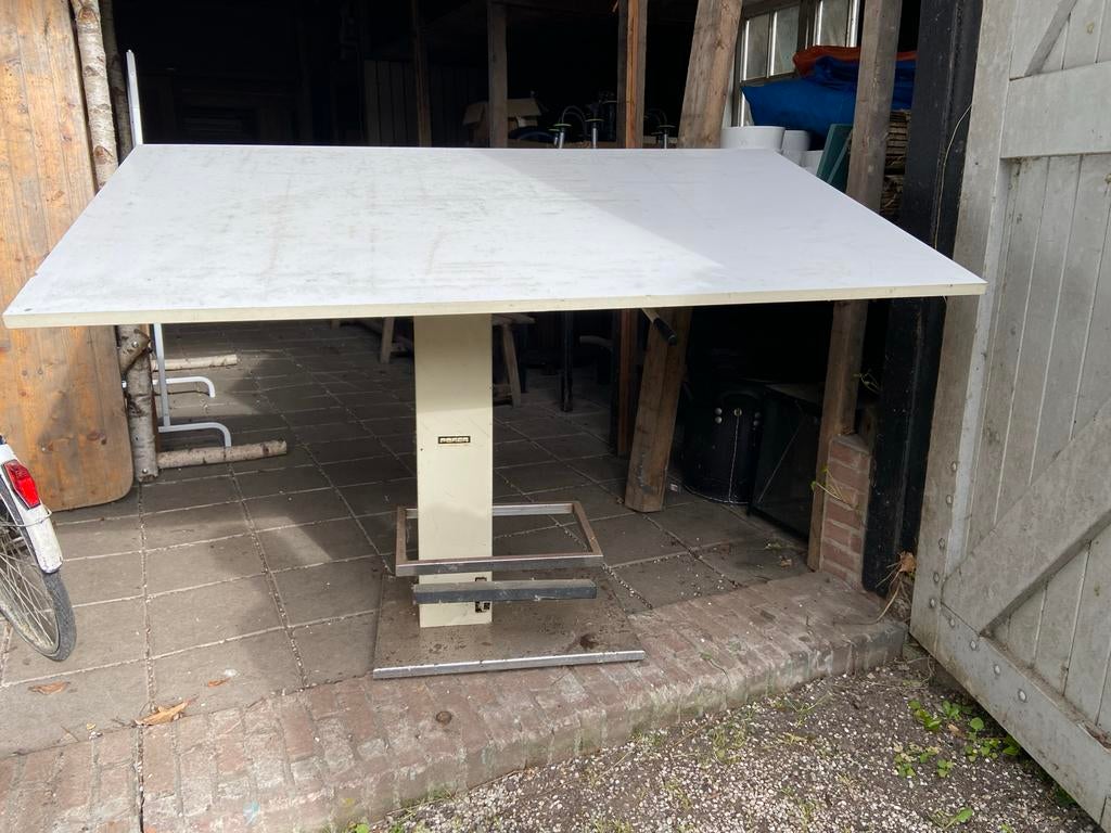 Gratis Vintage industriële tekentafel Neolt Poker, Ophalen, Gebruikt, 170 cm of meer