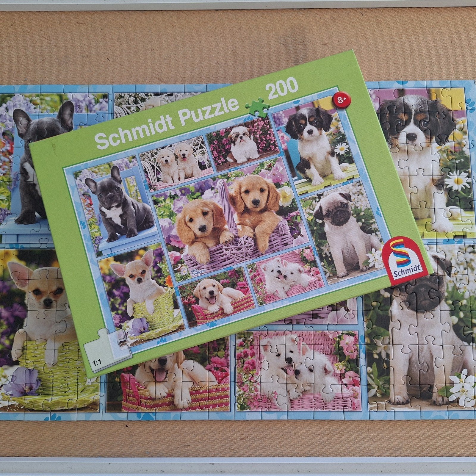 Schmidt puzzel 200 stukjes Puppies Honden puzzel, Ophalen of Verzenden, Meer dan 50 stukjes, Zo goed als nieuw, 6 jaar of ouder