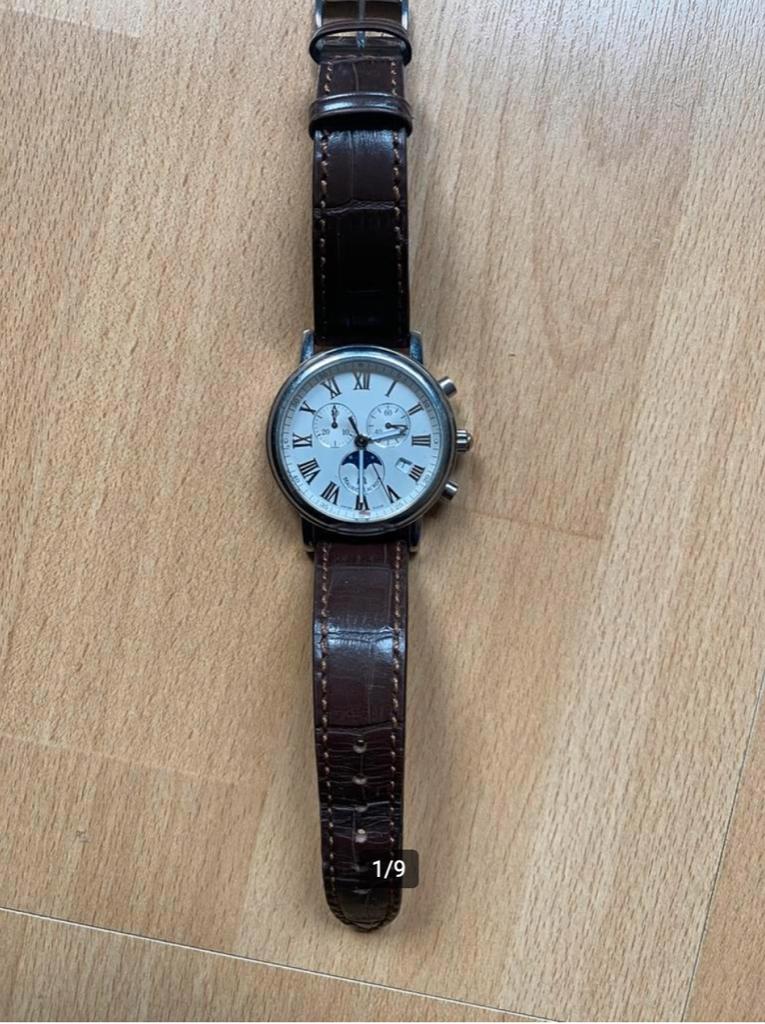 MAURIC LA CROIX HERENHORLOGE, Overige merken, Leer, Polshorloge, Ophalen of Verzenden