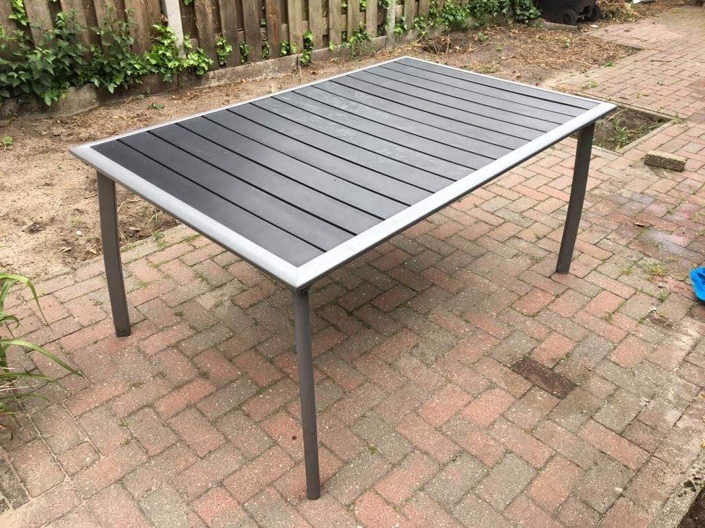 Tuintafel 1.60x1.00, Ophalen, Gebruikt, Rechthoekig, Aluminium